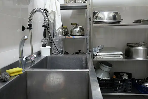 Industrial kitchen that could benefit from bioremediation services.